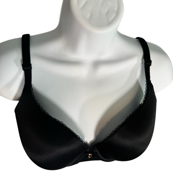 Victoria’s Secret 32DD Body by Victoria Perfect Shape Bra Black Padded Underwire - Picture 4 of 11